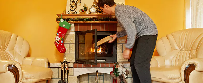 Rusted Metal Fireplace Restoration in Monroe, Louisiana